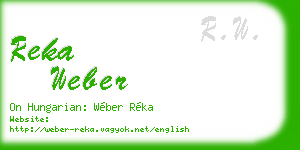 reka weber business card