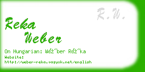 reka weber business card